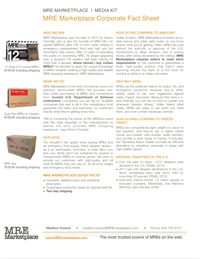 Download MRE Marketplace's one-pager.